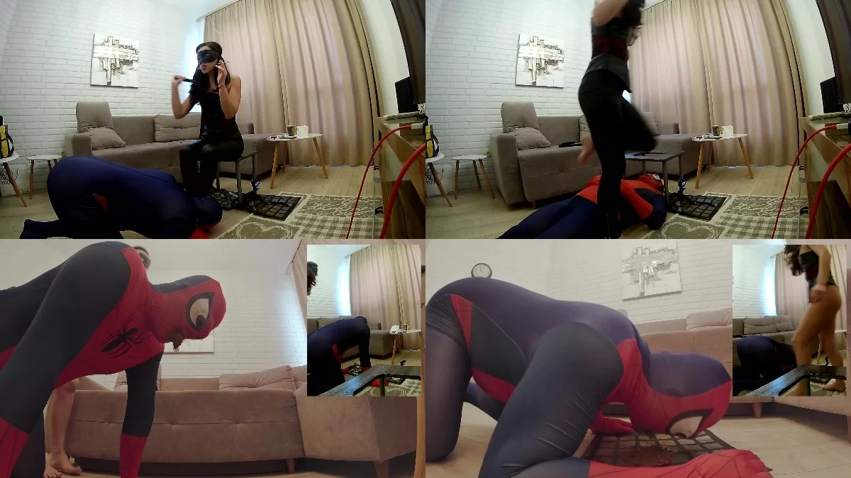 MistressAnna - Day 6   Making Spiderman A Full Toilet